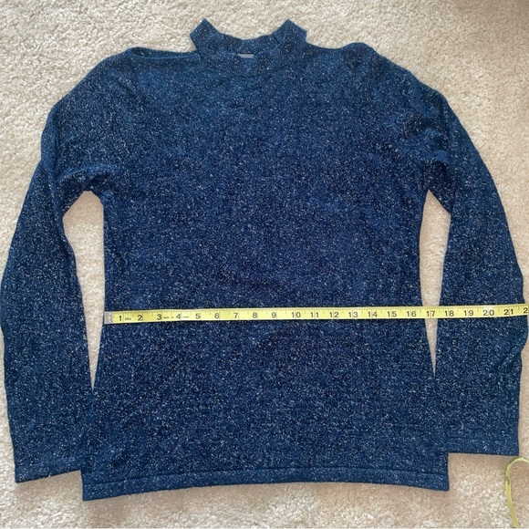 Ellie Tahari Brodly sparkle cold shoulder sweater - Picture 7 of 9